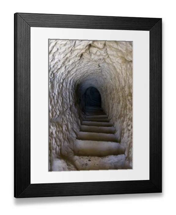 Framed Print : Vardzia cave city-monastery in Georgia, Caucasus