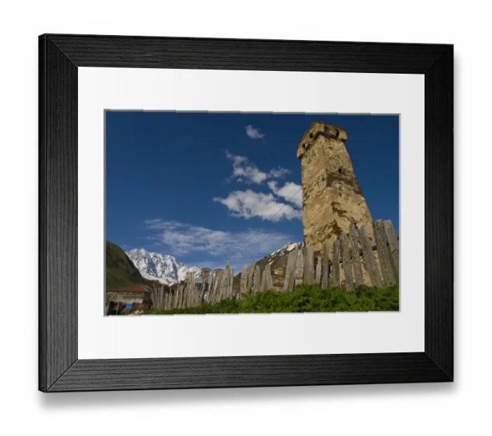 Framed Print : The fortified village of Ushguli, Svanetia, UNESCO World Heritage Site, Georgia