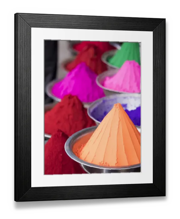 Framed Print : Holi powder paint for sale in Mysore, Karnataka, India