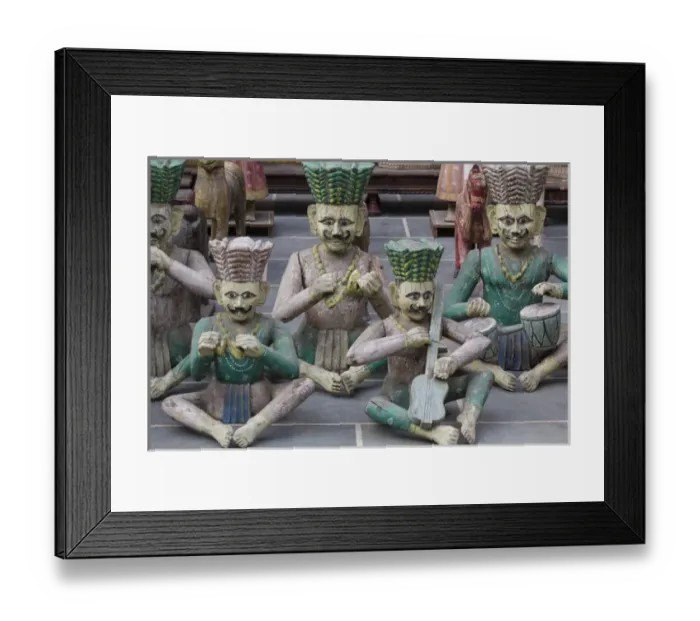 Framed Print : Asia, India, Rajasthan, Udaipur, terra cotta, painted, figurines of musicians Framed Print : Asia, India, Rajasthan, Udaipur, terra cotta, painted, figurines of musicians