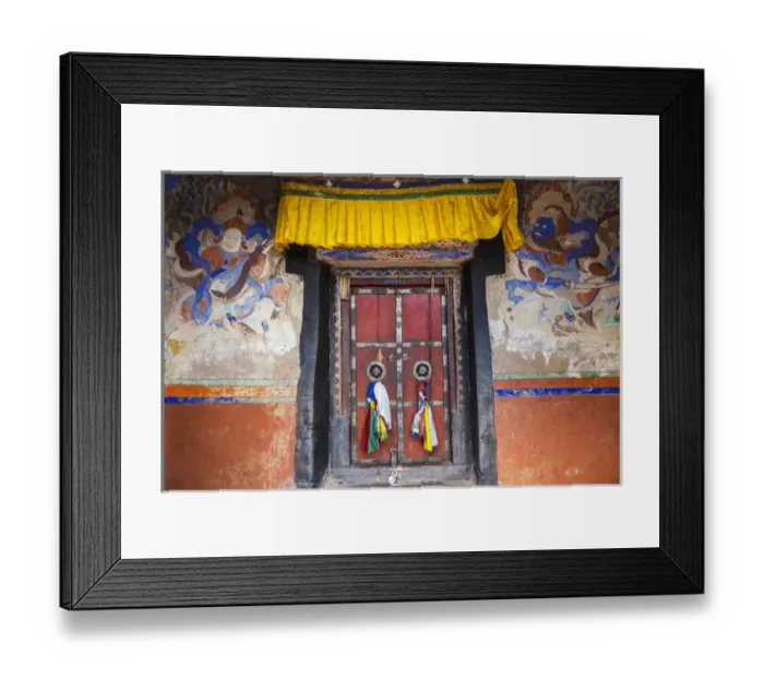 Framed Print : Doorway, Matho Monastery, nr Leh, Indus Valley, Ladakh, India