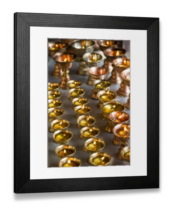 Framed Print : Butter lamps, Lamayuru, Indus Valley, nr Leh, Ladakh, India Framed Print : Butter lamps, Lamayuru, Indus Valley, nr Leh, Ladakh, India