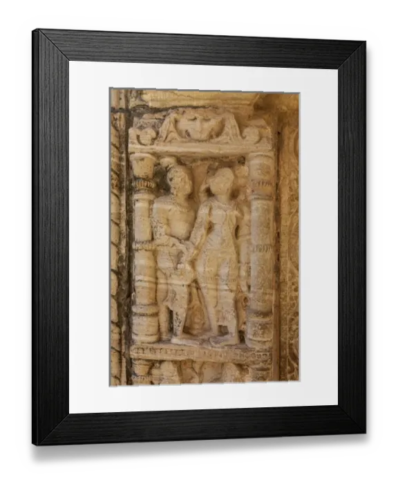 Framed Print : Bas relief. Chittaurgarh Citadel. 6th century. Rajasthan. India