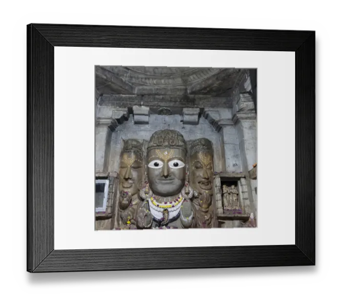 Framed Print : Shive bass relief. Chittaurgarh Citadel. 6th century. Rajasthan. India