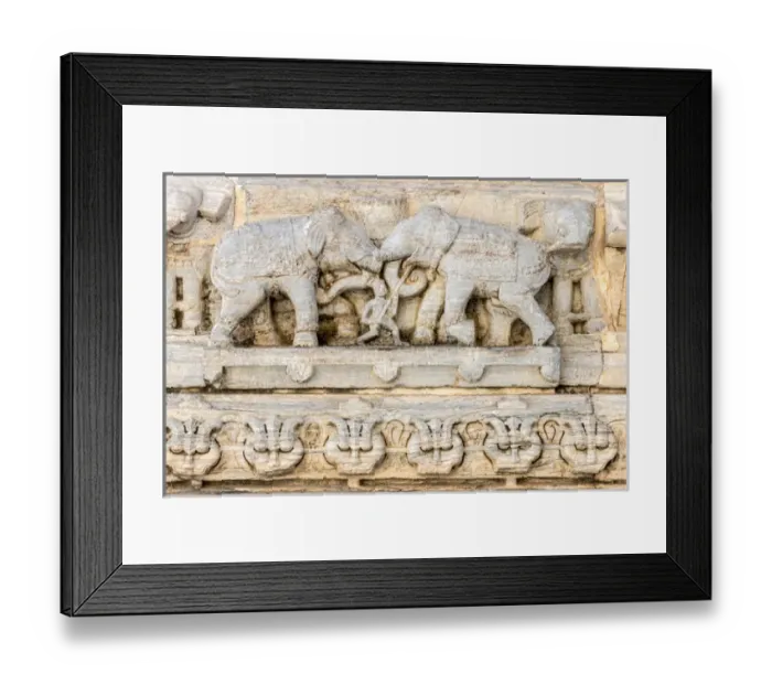 Framed Print : Bas Relief. Jagdish Temp[le. Udaipur Rajasthan. India