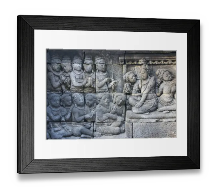 Framed Print : Stone carving at Borobudur, UNESCO World Heritage site, Magelang, Central Java, Indonesia Framed Print : Stone carving at Borobudur, UNESCO World Heritage site, Magelang, Central Java, Indonesia