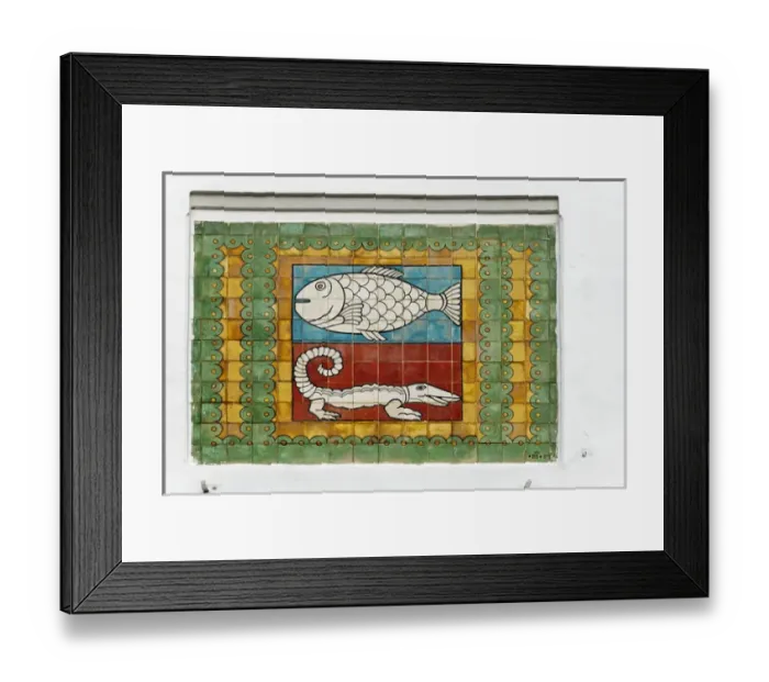 Framed Print : Mosaic painting, Jakarta, Indonesia Framed Print : Mosaic painting, Jakarta, Indonesia