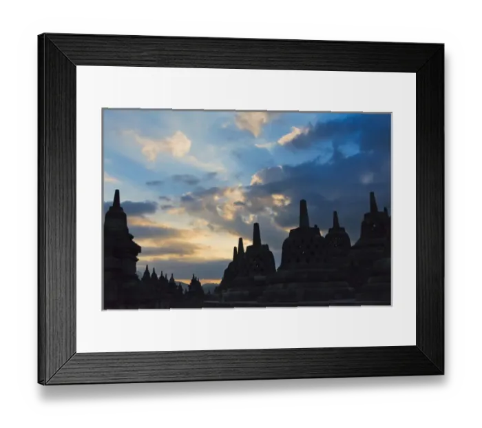 Framed Print : Borobudur at dusk, UNESCO World Heritage site, Magelang, Central Java, Indonesia Framed Print : Borobudur at dusk, UNESCO World Heritage site, Magelang, Central Java, Indonesia