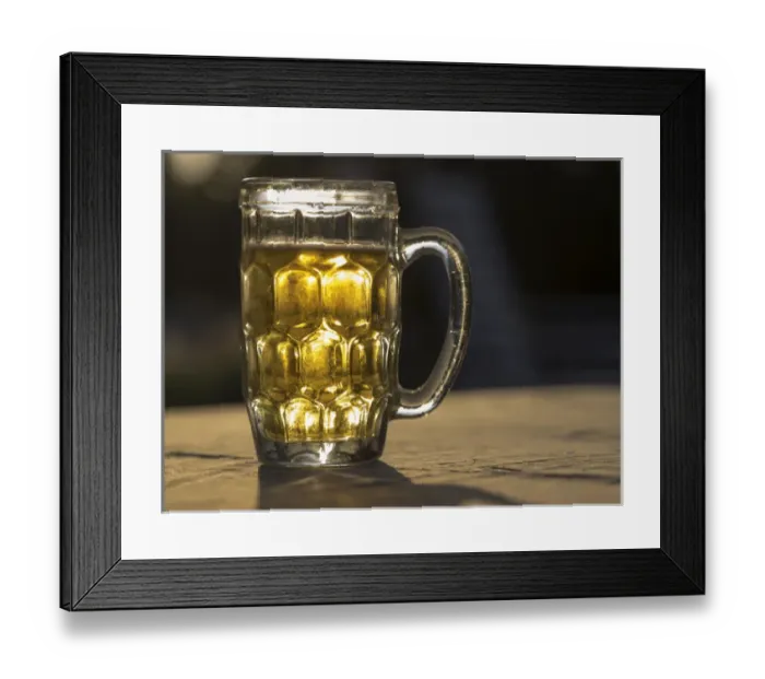 Framed Print : Beer glass in Mysore, Karnataka, India Framed Print : Beer glass in Mysore, Karnataka, India