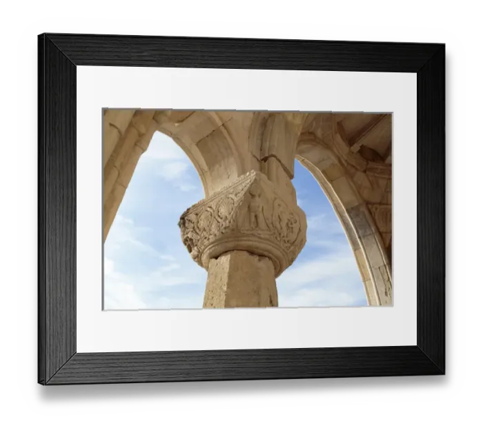 Framed Print : Georgia, Kutaisi. Carvings of creatures in a stone pillar at Bagrati Cathedral Framed Print : Georgia, Kutaisi. Carvings of creatures in a stone pillar at Bagrati Cathedral