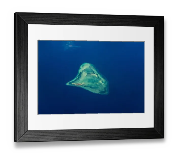 Framed Print : Aerial view of islands in the ocean, Indonesia