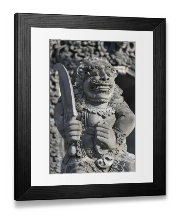 Framed Print : Stone statue at entrance of Tanah Lot. Bali island, Indonesia Framed Print : Stone statue at entrance of Tanah Lot. Bali island, Indonesia