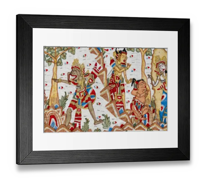 Framed Print : Mural, Mother Temple of Besakih, the most important, largest and holiest temple of