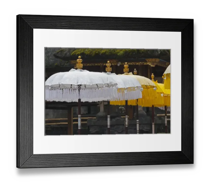 Framed Print : Parasol at Mother Temple of Besakih, the most important, largest and holiest temple