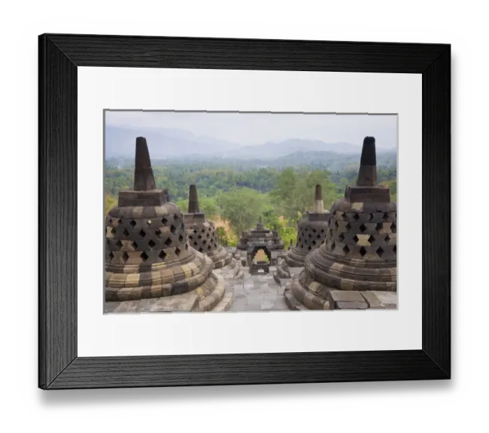 Framed Print : Borobudur, Java, Indonesia Framed Print : Borobudur, Java, Indonesia