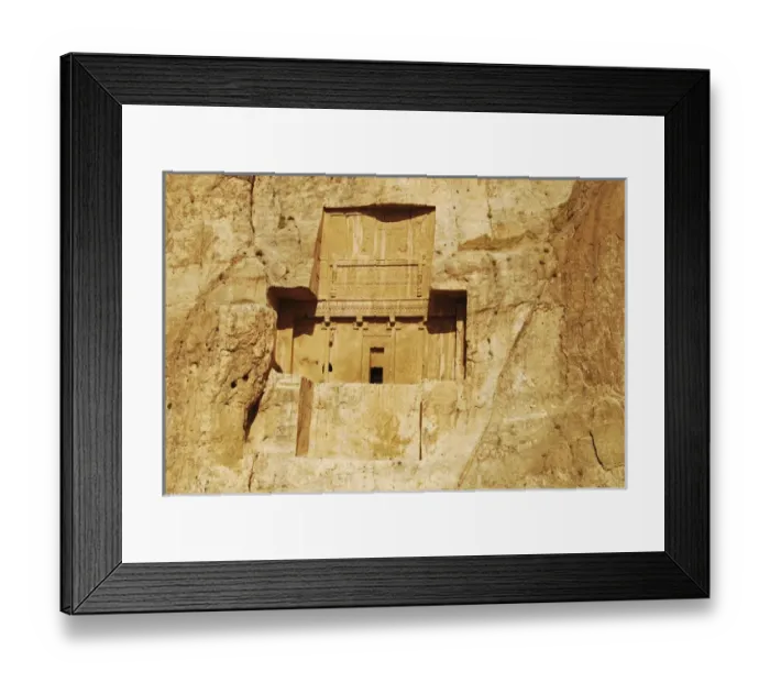 Framed Print : Iran, Fars Province, Shiraz, Persepolis, Naqsh-e Rustam is an ancient necropolis