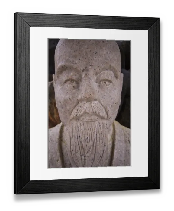 Framed Print : A stone statue of an elderly man in the Jozankei hot springs town on the outskirts of Sapporo Framed Print : A stone statue of an elderly man in the Jozankei hot springs town on the outskirts of Sapporo