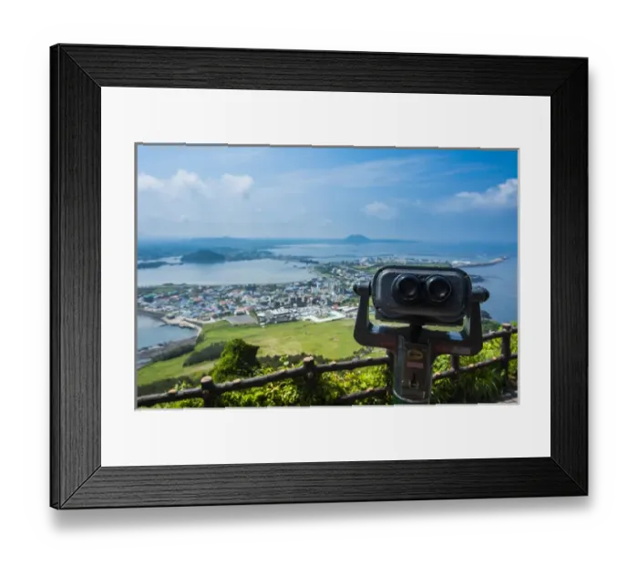 Framed Print : Binoculars on top of the Ilchulbong tuff cone, Sunrise Peak, Unesco world heritage Framed Print : Binoculars on top of the Ilchulbong tuff cone, Sunrise Peak, Unesco world heritage