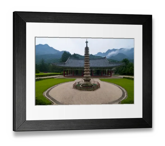 Framed Print : Buddhist Pohyon-temple, Mount Myohyang-san, North Korea Framed Print : Buddhist Pohyon-temple, Mount Myohyang-san, North Korea