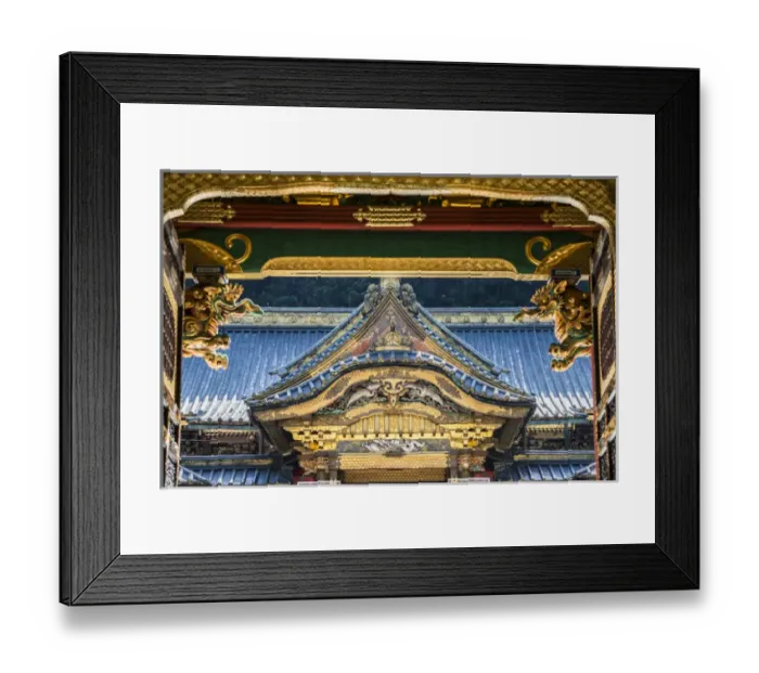 Framed Print : Elaborately, colorfully decorated japanese temple Framed Print : Elaborately, colorfully decorated japanese temple