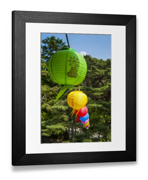 Framed Print : Colourful lanterns in the Bulguksa temple, Unesco world heritage sight Gyeongju Framed Print : Colourful lanterns in the Bulguksa temple, Unesco world heritage sight Gyeongju