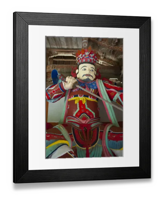 Framed Print : Colourful statue at the Buddhist Pohyon-temple, Mount Myohyang-san, North Korea Framed Print : Colourful statue at the Buddhist Pohyon-temple, Mount Myohyang-san, North Korea