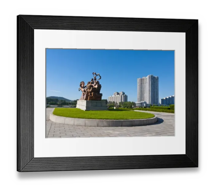 Framed Print : Horsestatue before the Childrena's palace, Pyongyang, North Korea Framed Print : Horsestatue before the Childrena's palace, Pyongyang, North Korea