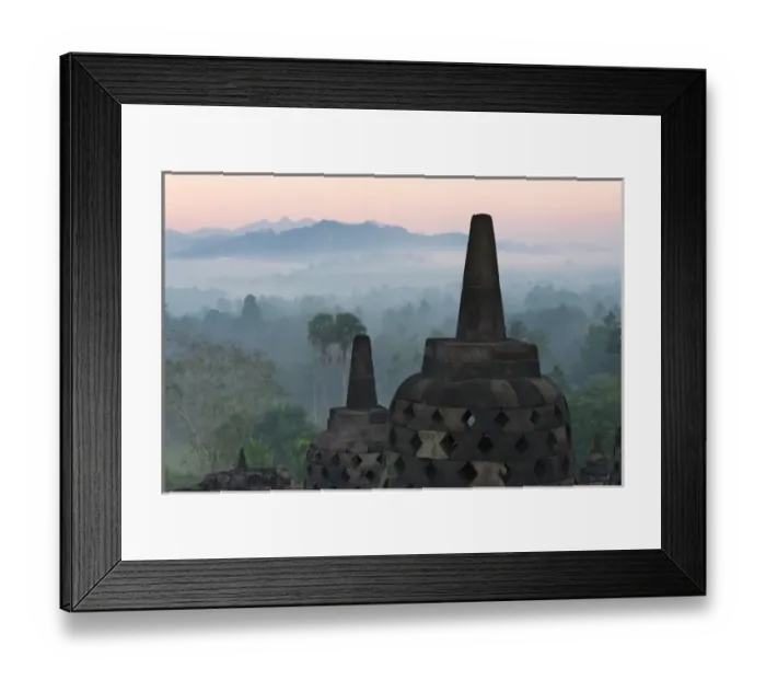 Framed Print : Borobudur at dawn, UNESCO World Heritage site, Magelang, Central Java, Indonesia Framed Print : Borobudur at dawn, UNESCO World Heritage site, Magelang, Central Java, Indonesia