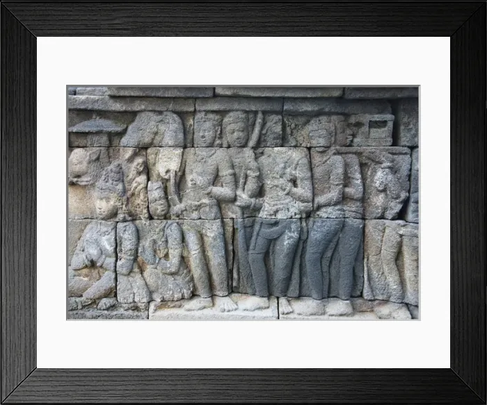 Framed Print : Closeup of stone carving, Borobudur, UNESCO World Heritage site, Magelang, Central Java Framed Print : Closeup of stone carving, Borobudur, UNESCO World Heritage site, Magelang, Central Java