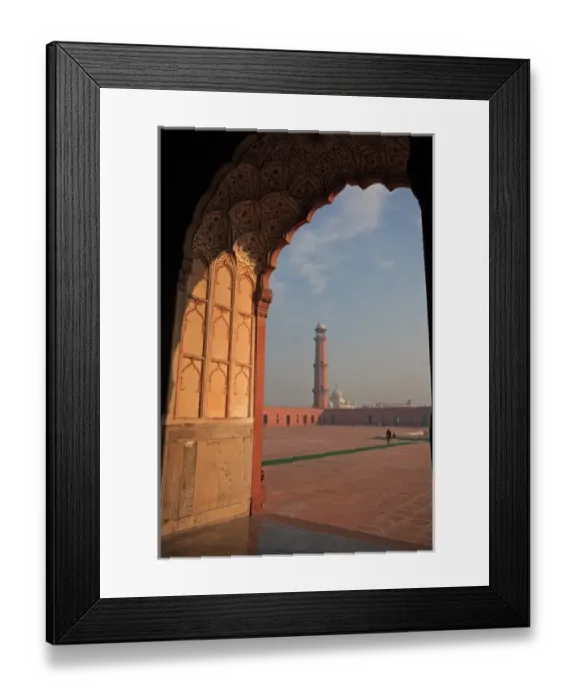 Framed Print : View from the arch of Badshahi Masjid, Lahore, Pakistan Framed Print : View from the arch of Badshahi Masjid, Lahore, Pakistan