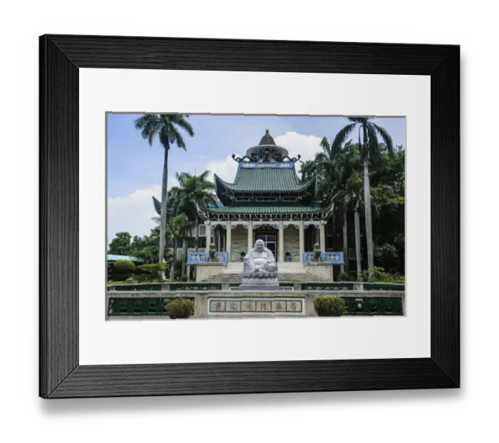 Framed Print : Buddhist statue before the Taoist temple in Davao, Mindanao, Philippines Framed Print : Buddhist statue before the Taoist temple in Davao, Mindanao, Philippines