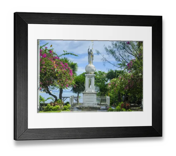Framed Print : Maria statue before the Colonial spanish Church of Our Lady of the Immaculate Conception Framed Print : Maria statue before the Colonial spanish Church of Our Lady of the Immaculate Conception