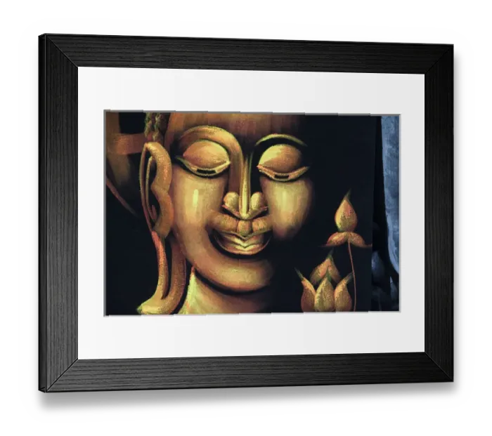Framed Print : Thailand, Samui Island, Ko Samui. Traditional handicrafts, hand painted Buddha face Framed Print : Thailand, Samui Island, Ko Samui. Traditional handicrafts, hand painted Buddha face