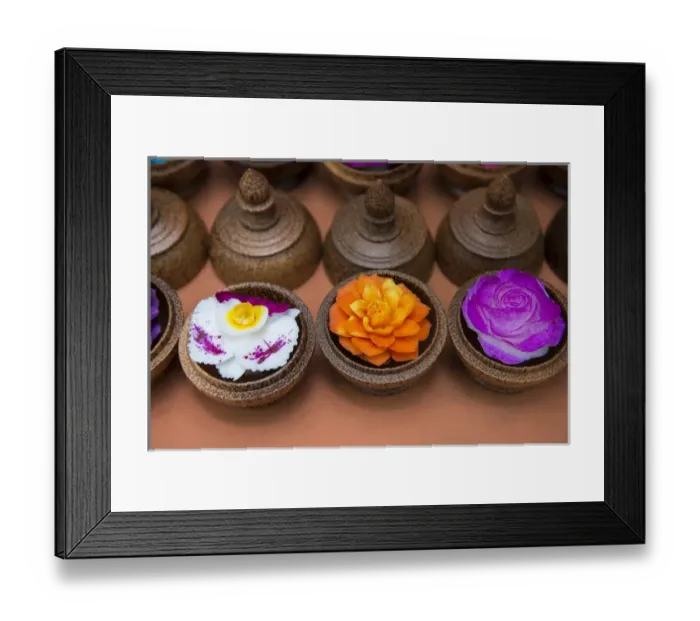 Framed Print : Thailand, Samui Island, Ko Samui. Traditional handicrafts, intricately carved soap