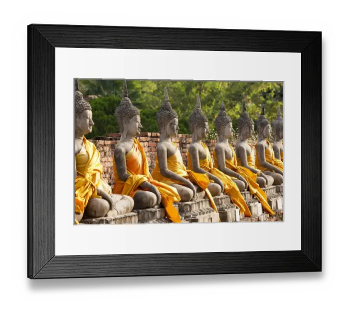 Framed Print : Line of Buddhas, Wat Yai Chai Mongkol, Ayutthaya, Thailand Framed Print : Line of Buddhas, Wat Yai Chai Mongkol, Ayutthaya, Thailand