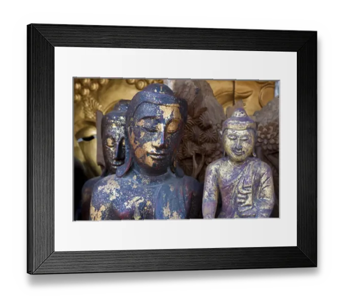 Framed Print : Buddha figures, weekend market, Bangkok, Thailand Framed Print : Buddha figures, weekend market, Bangkok, Thailand