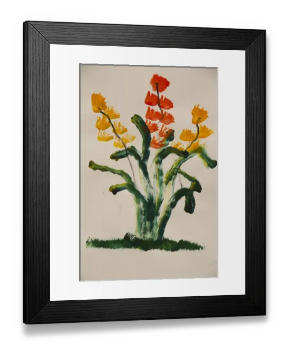 Framed Print : Thailand, Maesa Elephant Camp. Elephants use their trunks to paint pictures Framed Print : Thailand, Maesa Elephant Camp. Elephants use their trunks to paint pictures