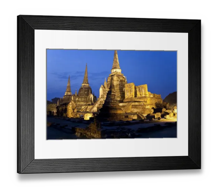 Framed Print : Three Chedis, Wat Phra Si Sanphet, Ayutthaya, Thailand