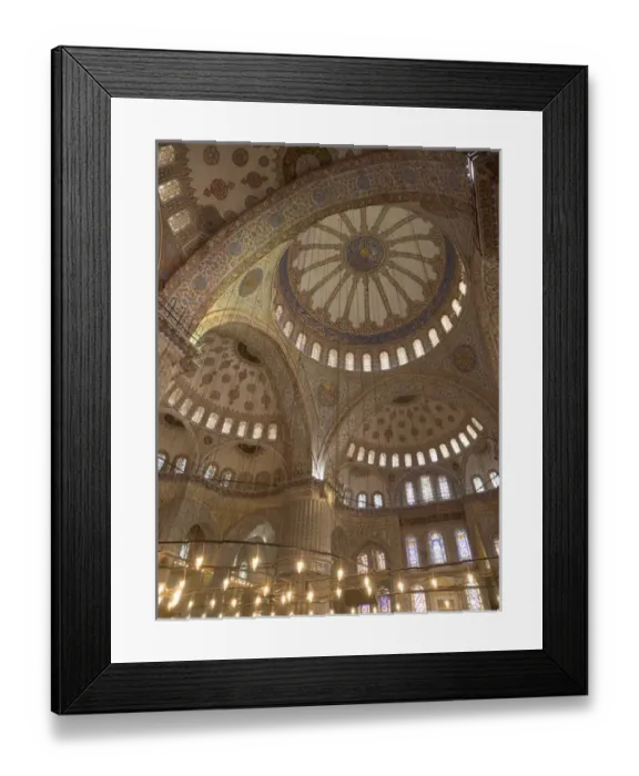Framed Print : Ceiling of Sultan Ahmed Mosque in Istanbul, Turkey