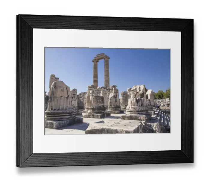 Framed Print : Asia, Turkey, the Archaeological Site of Didyma ruins. Didyma, means aAtwinaa in Greek
