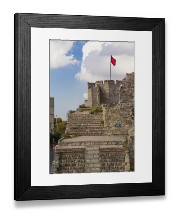 Framed Print : Asia, Turkey, Istanbul city walls which are 22 km long and date back to the 5th century Framed Print : Asia, Turkey, Istanbul city walls which are 22 km long and date back to the 5th century