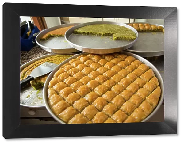 Turkey, Gaziantep. Turkeys most iconic dessert, baklava is of paper-thin layers
