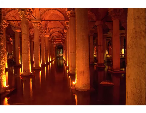 Asia, Turkey, Istanbul The Basilica Cisternaa Sunken Palace, Sunken Cistern'