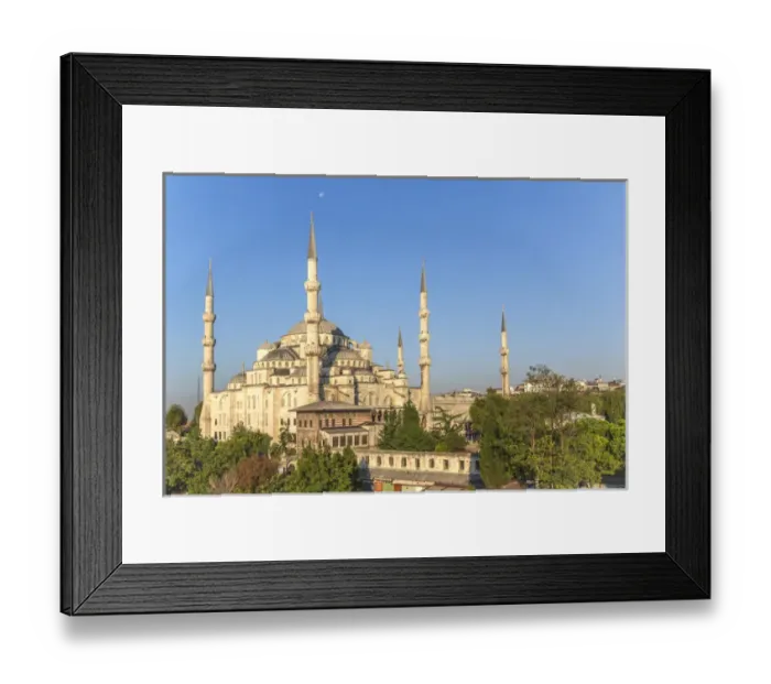 Framed Print : Asia, Turkey, Istanbul. The Sultan Ahmed Mosque (Turkish: Sultan Ahmet Camii) is a