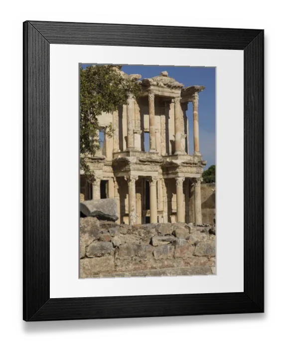 Framed Print : Turkey, Izmir, Kusadasi, Ephesus. The library of Ephesus (Celsius) was built in 117 A