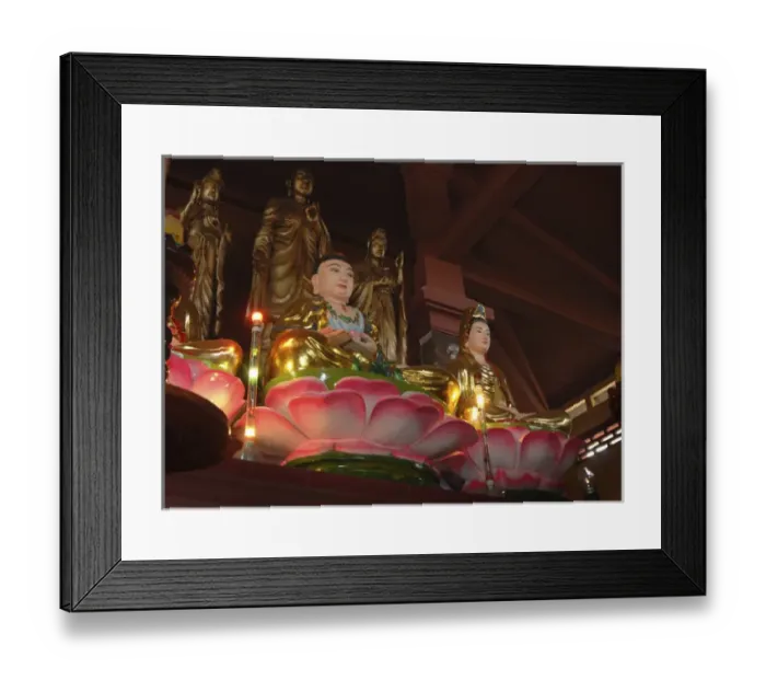 Framed Print : Asia, Vietnam. Buddhas sitting on lotus flowers, Chau Doc, Sam Mountain Framed Print : Asia, Vietnam. Buddhas sitting on lotus flowers, Chau Doc, Sam Mountain