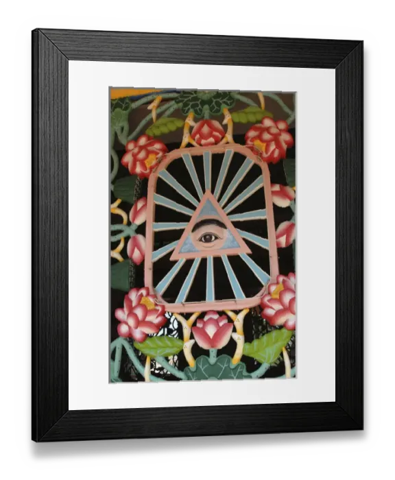Framed Print : Asia, Vietnam. Cao eais left eye, Tay Ninh Holy See, Cao Dai Temple, Tay Ninh