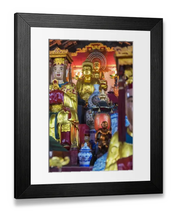 Framed Print : Buddhist altar, in temple, Hanoi, Vietnam Framed Print : Buddhist altar, in temple, Hanoi, Vietnam