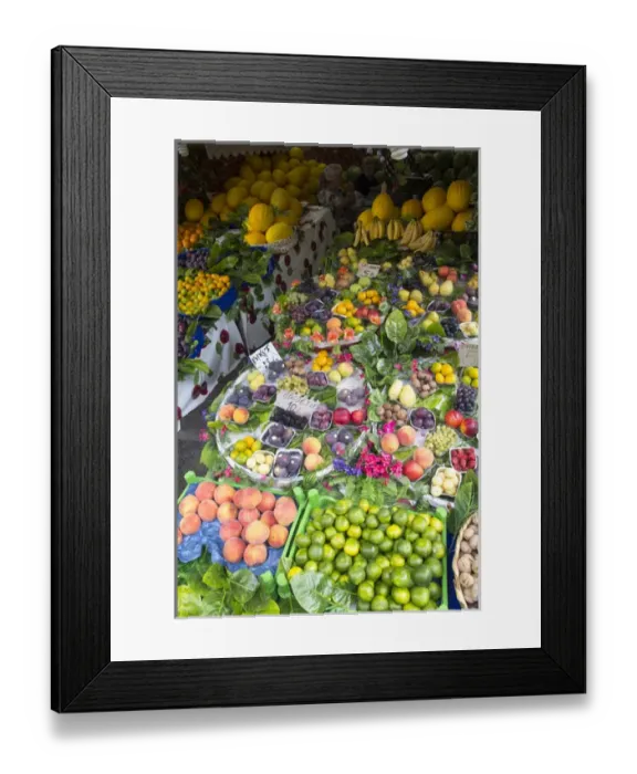 Framed Print : Asia, Turkey, Istanbul, Princes Islands, street fruit market