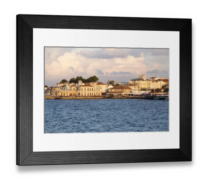 Framed Print : Asia, Turkey, Sea of Marmara. Ferry terminal and transport from the Prince Islands